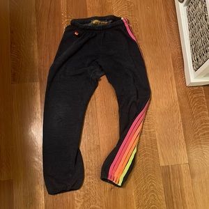 Stripe aviator nation joggers